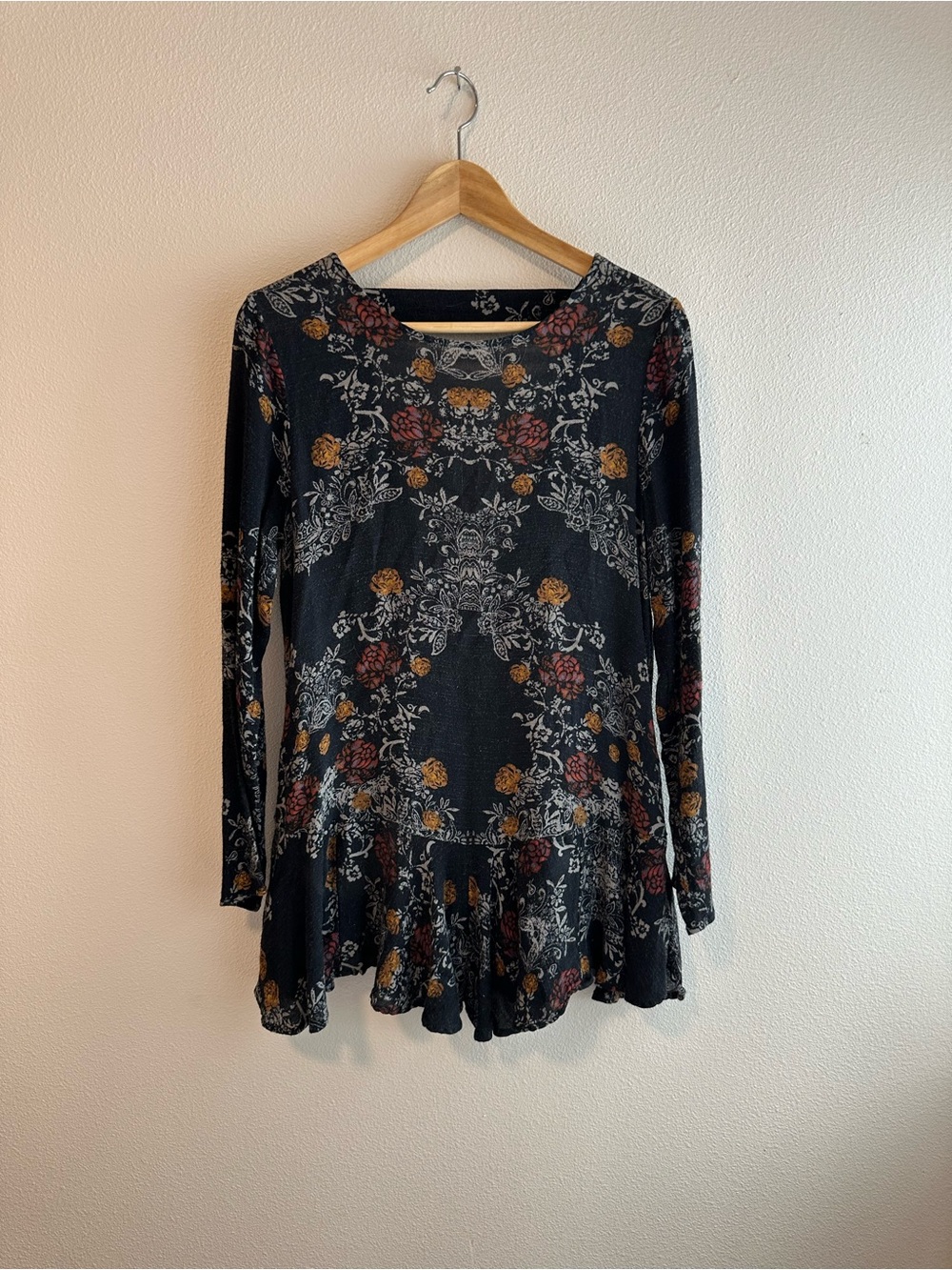 FREE PEOPLE Smooth Talker Tunic Dress Color Raven Womens Small